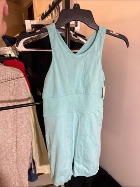 Free People Aqua One-Piece Romper